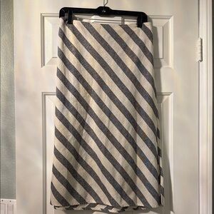 J.Crew Midi Skirt in Cream and Gray